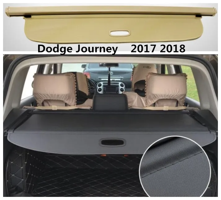 

For Dodge Journey 2017 2018 Rear Trunk Security Shield Cargo Cover High Qualit Auto Accessories Black Beige
