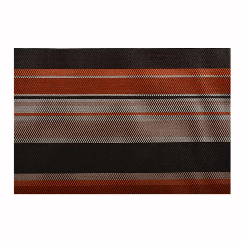  PVC Placemat Striped Slip-resistant Waterproof Table Mat Kitchen Dining Table Disc Pads Bowl Coaste