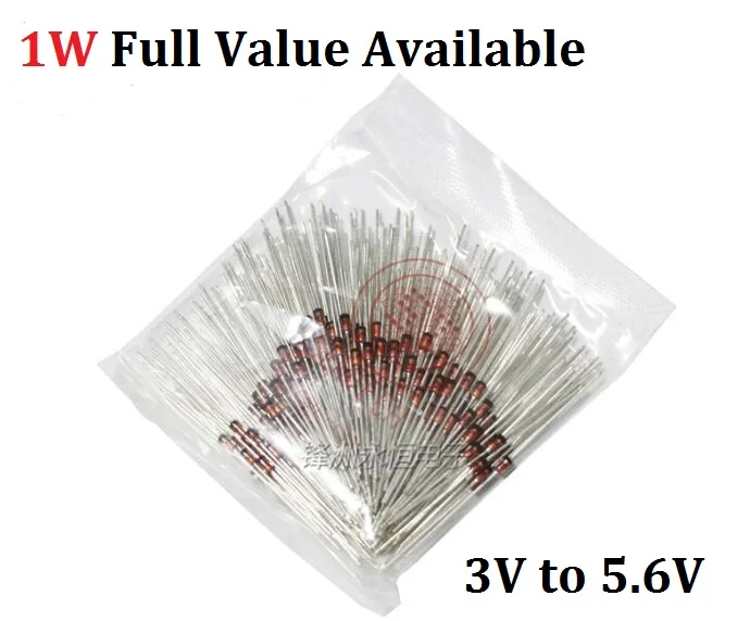 

50PCS IN 1N4730A/3.9V 1N4731A/4.3V 1N4732A/4.7V 1N4733A/5.1V 1N4734A/5.6V 1W Zener diode 1N4727A 3V/ 1N4728A 3.3V/ 1N4729A/3.6V
