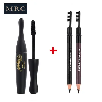 

3pcs/set MRC Brand Waterproof Curling 3d Mascara Long Eye Lashes Set With Gift Two Pencil Black & Brown Combination Makeup