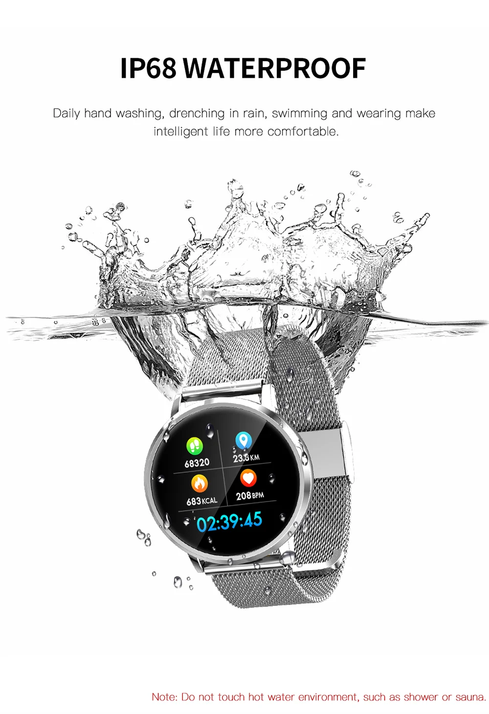 DK05 SmartWatch пульсометр кровяное давление мониторинг сна напоминание шагомер Водонепроницаемый умный Браслет Смарт часы