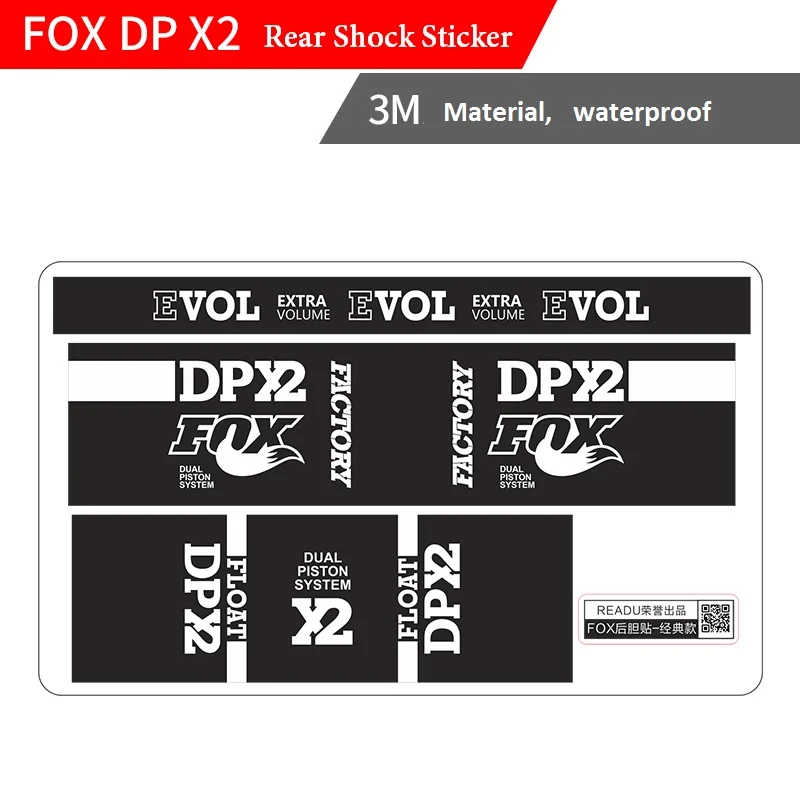 Защитная Наклейка на заднюю подвеску FOX FLOAT DP X2 для горного велосипеда заднего