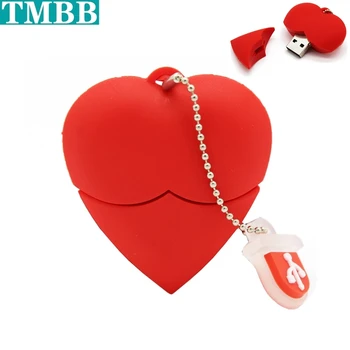 

2020 Waterproof Cartoon Love Heart Pen drive USB flash drive Pendrive 4gb 8gb 16gb 32gb 64Gb 128GB usb flash memory stick u disk
