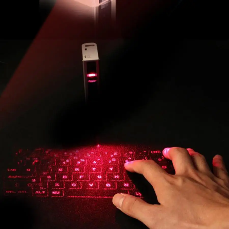 F3 большая емкость Bluetooth лазерная проекция Виртуальная клавиатура беспроводная