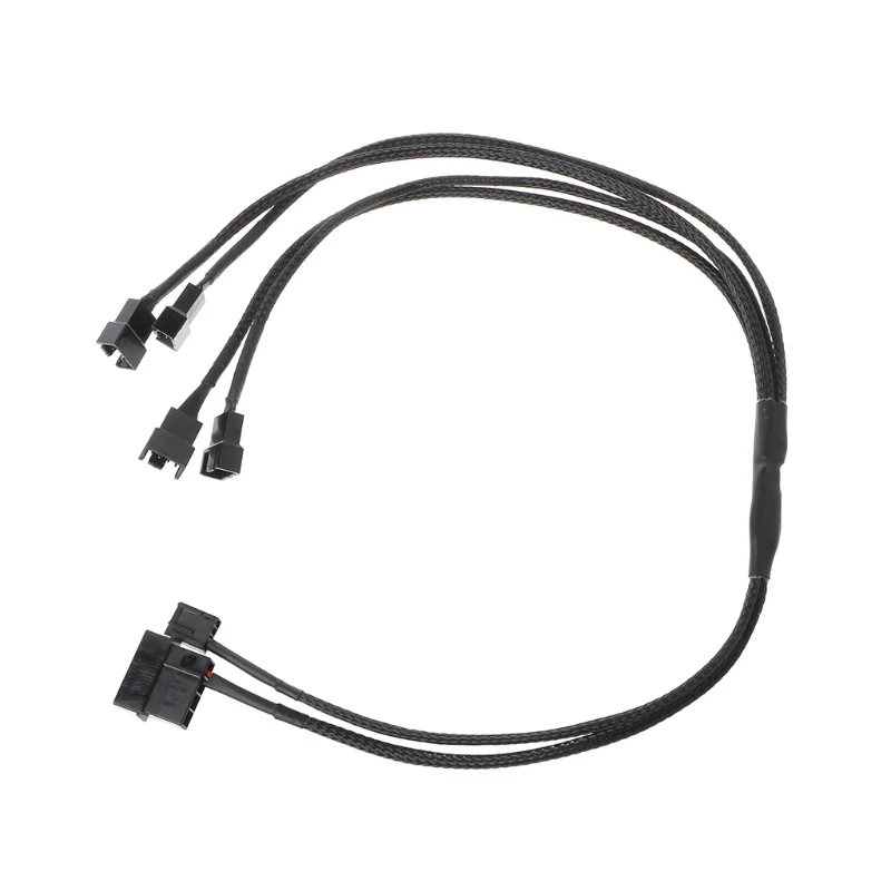 1 To 5 4-Pin Molex TX4 PWM CPU Cooling Fan Splitter Adapter Braided Power Cable