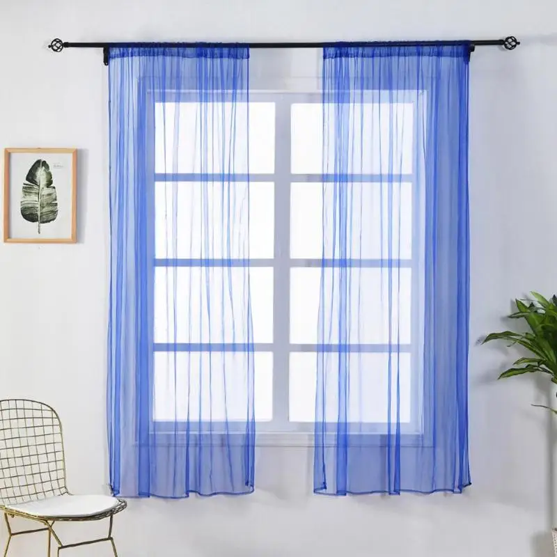 

1pc 1x1.5m Europe Modern Window Curtains Tulle Blinds Drapes Sheer for Living Room Bedroom Kitchen Treatments Voile Curtain