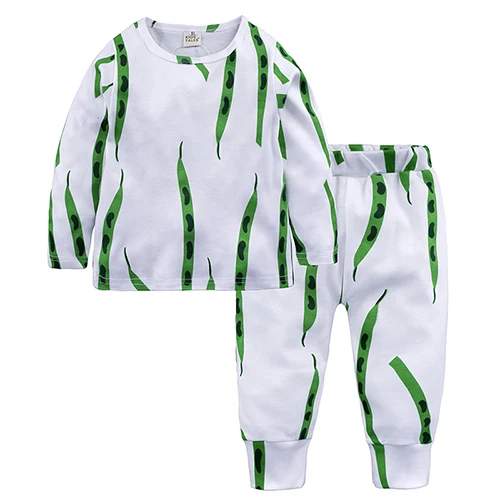 Kids Boy Autumn Pyjamas Children Fruit Pyjamas Cartoon Apples Orange Boy Pajamas Child Sleepwear Nightwear MCC036 8