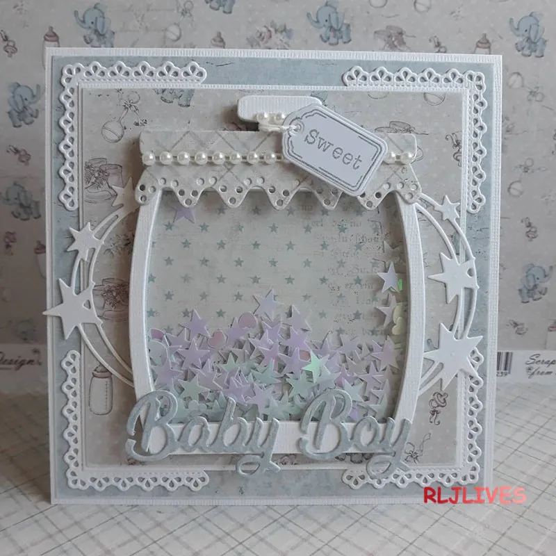 

Glass Jars with Border Metal Cutting Dies Stencils for DIY Scrapbooking Stamp/photo Album Decorative Embossing DIY Paper Cards