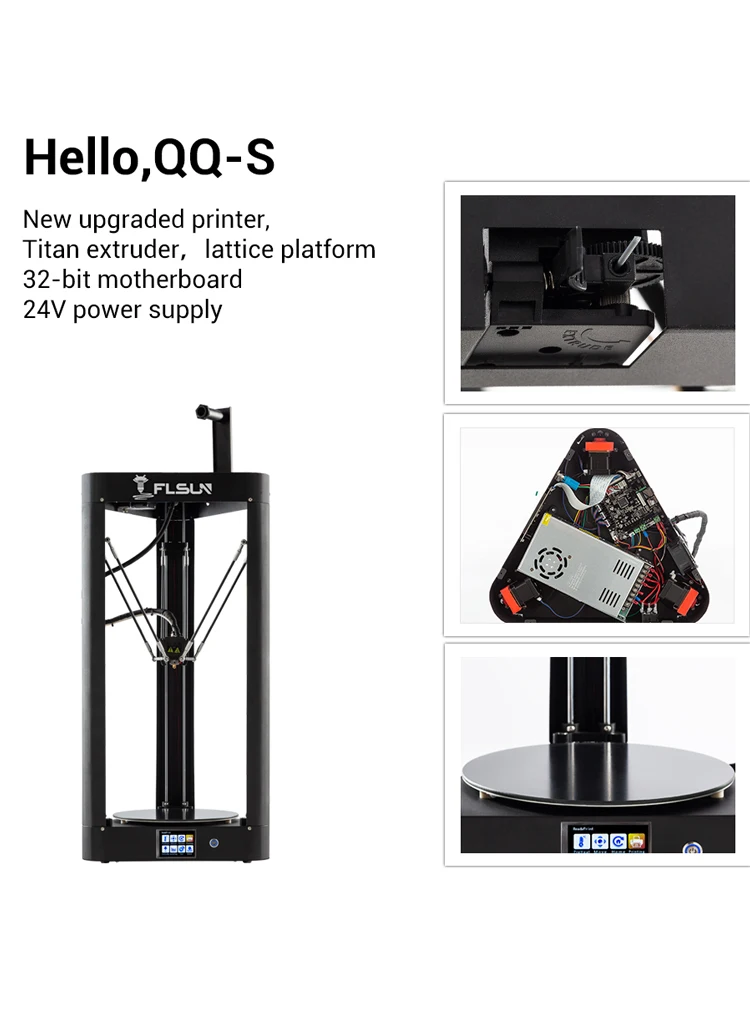 Продажа 2019 3d принтер Flsun QQ S автоматическое выравнивание предварительной сборки Titan сенсорный экран решетка HeatBed 32bitsboad Корабль из США