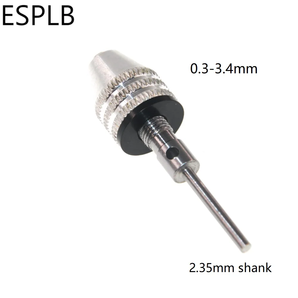ESPLB 열쇠가없는 드릴 척 0.3-3.4mm 2.35mm/3mm 알루미늄 합금 생크 드릴 미니 비트 퀵 체인지 어댑터 비트 변환기 도구
