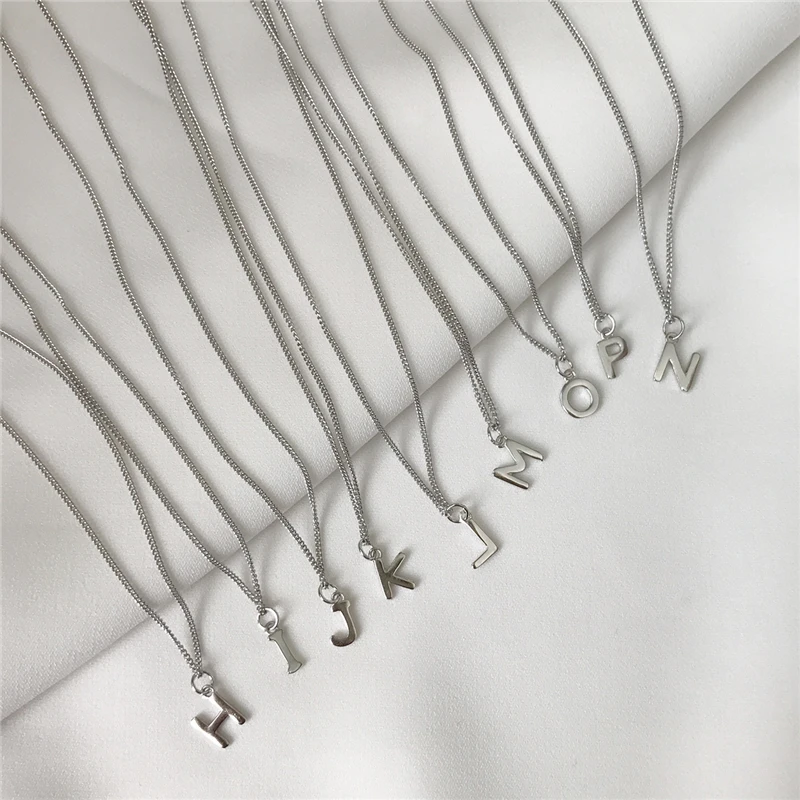Роскошные новые 26 букв ожерелье s Подвески Настоящее 925 пробы серебро шик талисманы ожерелье кулон для женщин ювелирные изделия из стерлингового серебра