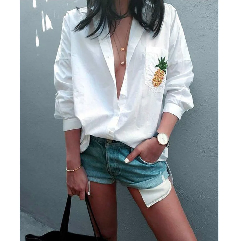 Nice Spring Autumn WoMen Fashion Shirts Turn Down Collar