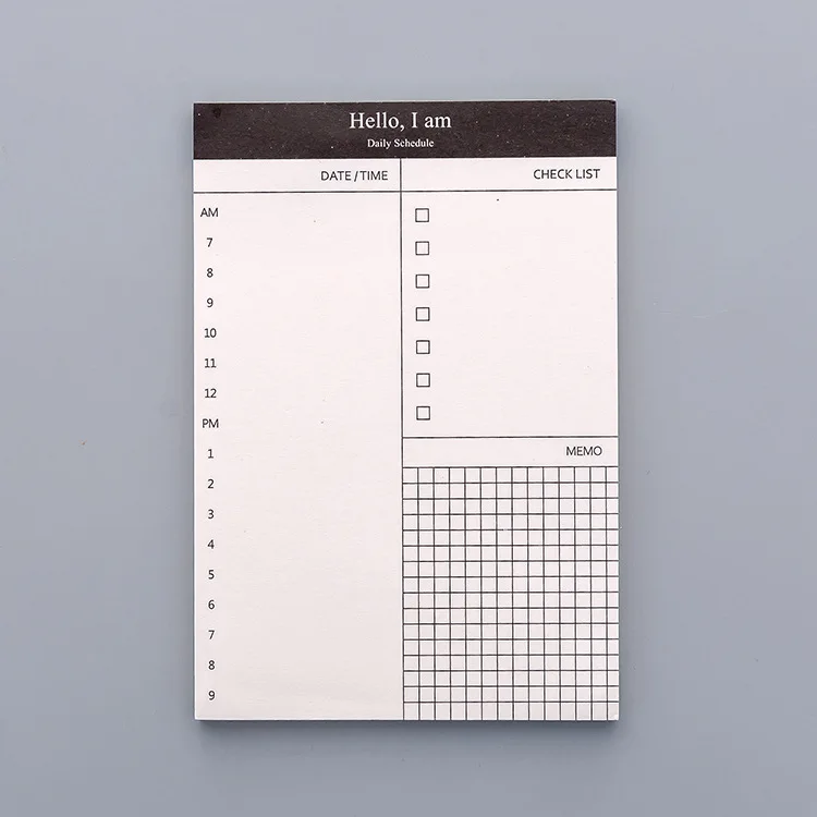 Business Grid Notepad Journal Memo Pad Note Book Study Card School Stationery Office Supply Thing Check Shopping List Stationary - Цвет: Checklist