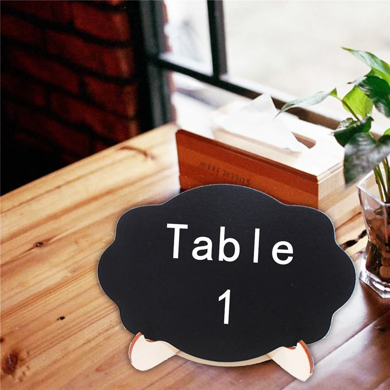 1PC Home Supplies Home Decoration Creative Wedding Wood DIY Crafts Festival Supplies Blackboard For Party Hot Sale Table Card