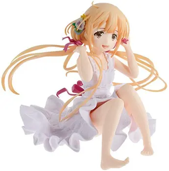 

New Arrival 12cm Anime Action Figure THE IDOLM@STER Cinderella Girls Anzu Futaba EXQ Figure Ver Model Collection White Dress Toy