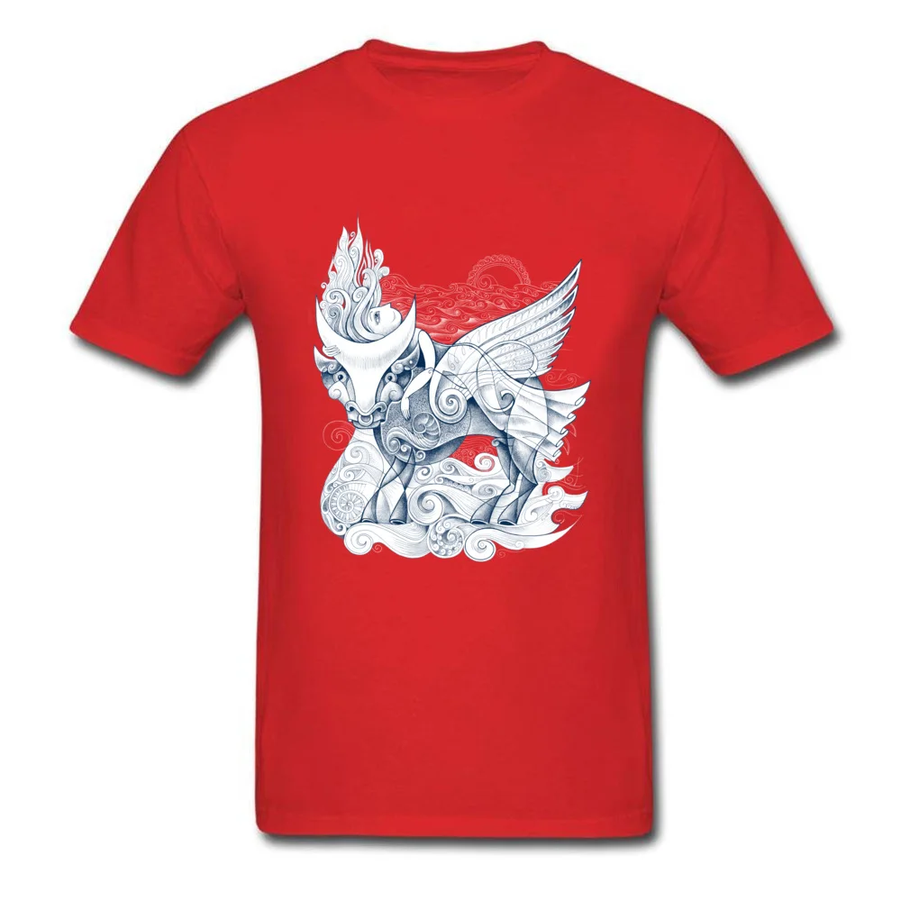 Casual Tops T Shirt New Coming O Neck Casual Short Sleeve 100% Cotton Men's Tshirts Printed On Tops Tees Wholesale The Abduction of Europa blue ver. red