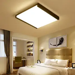 Светодиодный потолочный светильник современный минималистский спальня лампы Ультра тонкий акрил прямоугольный свет дома гостиная