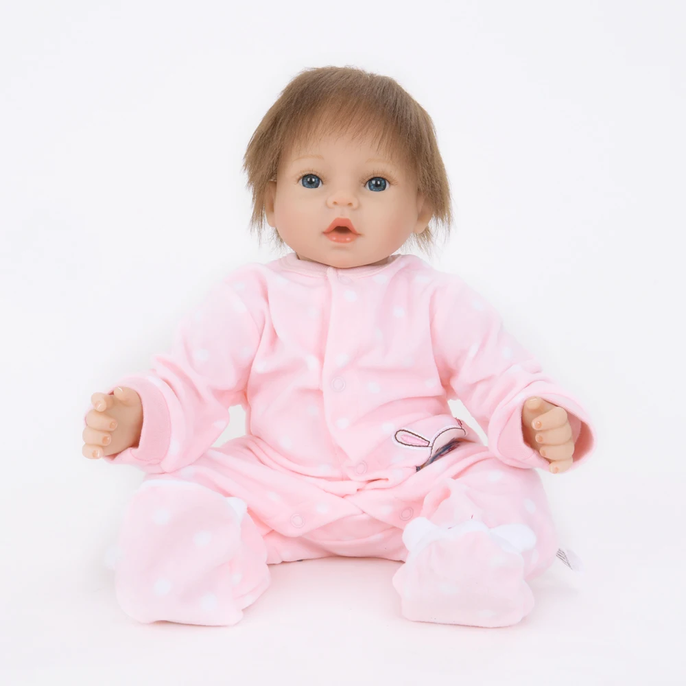 

22" Girl Vinyl Reborn Toddler Reborn Cloth Body Doll Toys Lifelike Princess Babies Birthday Gift Present Girls Play House