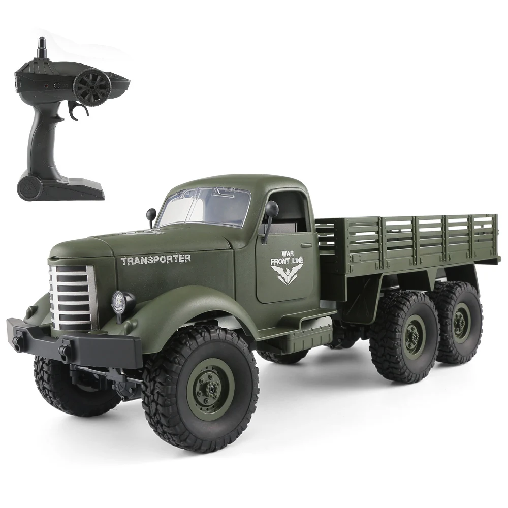 

JJR/C Q60 RC Car 1:16 2.4G 6WD RC Off-road Crawler Military Army Car Children Gift Kids RC Toy for Boys RTR