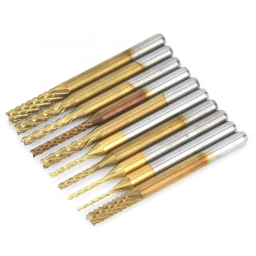 

10 Pcs Tungsten Steel CNC Corn Milling Cutter Carving Corn Mill Milling Cutter Kit Milling Machine Tools