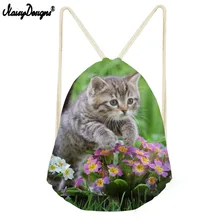 Noisydesigns New 3D Fashion Cat Anime Custom School Bags Bookbags Boys Girls Drawstring Bag Kids Shoulder Case Drop Shipping