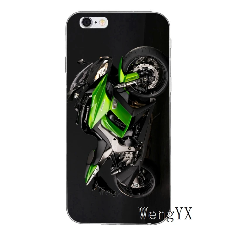 Kawasaki Ninja Zx R спортивный мотоцикл для iPhone X XR XS Max 8 7 plus 6s 6 plus SE 5S 5c 5 4S 4 iPod Touch чехол мягкий чехол для телефона - Цвет: Motorcycle-A-06