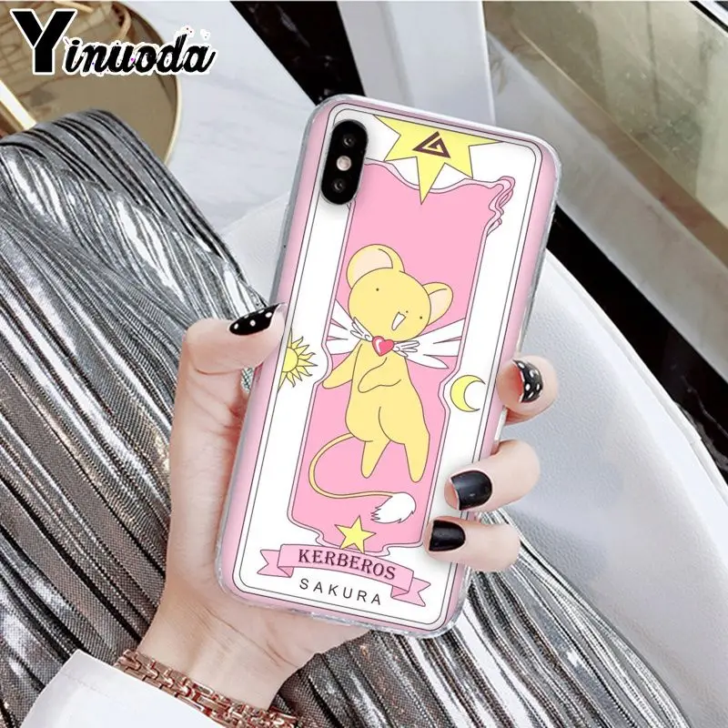 Yinuoda Cardcaptor Sakura Мягкий силиконовый прозрачный чехол для телефона Apple iPhone 8 7 6 6S Plus X XS MAX 5 5S SE XR