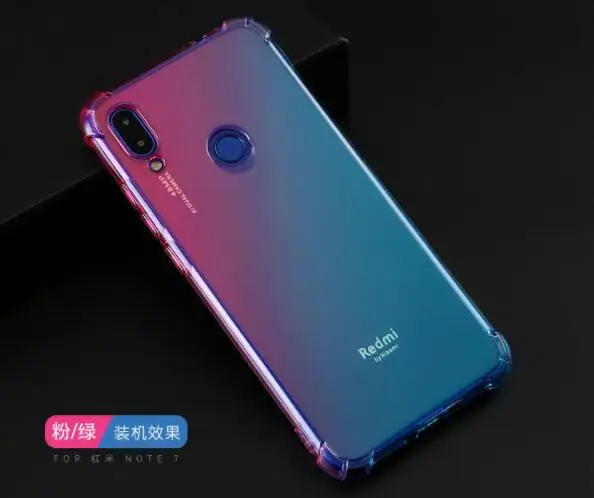 20 шт./партия, противоударный мягкий ТПУ чехол с градиентом для Xiaomi 9T 9TPro Redmi k20 k20Pro Redmi GO 7A Note 8Pro Note 8 Note 6Pro