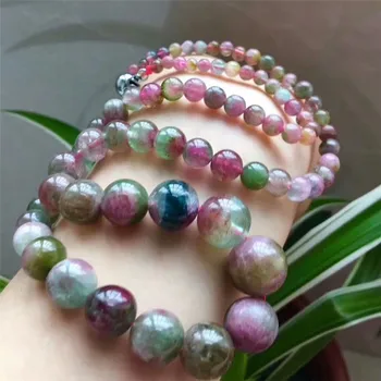 

Genuine Natural Watermelon Tourmaline Gems Stone Beads Necklace 4-13mm AAAA