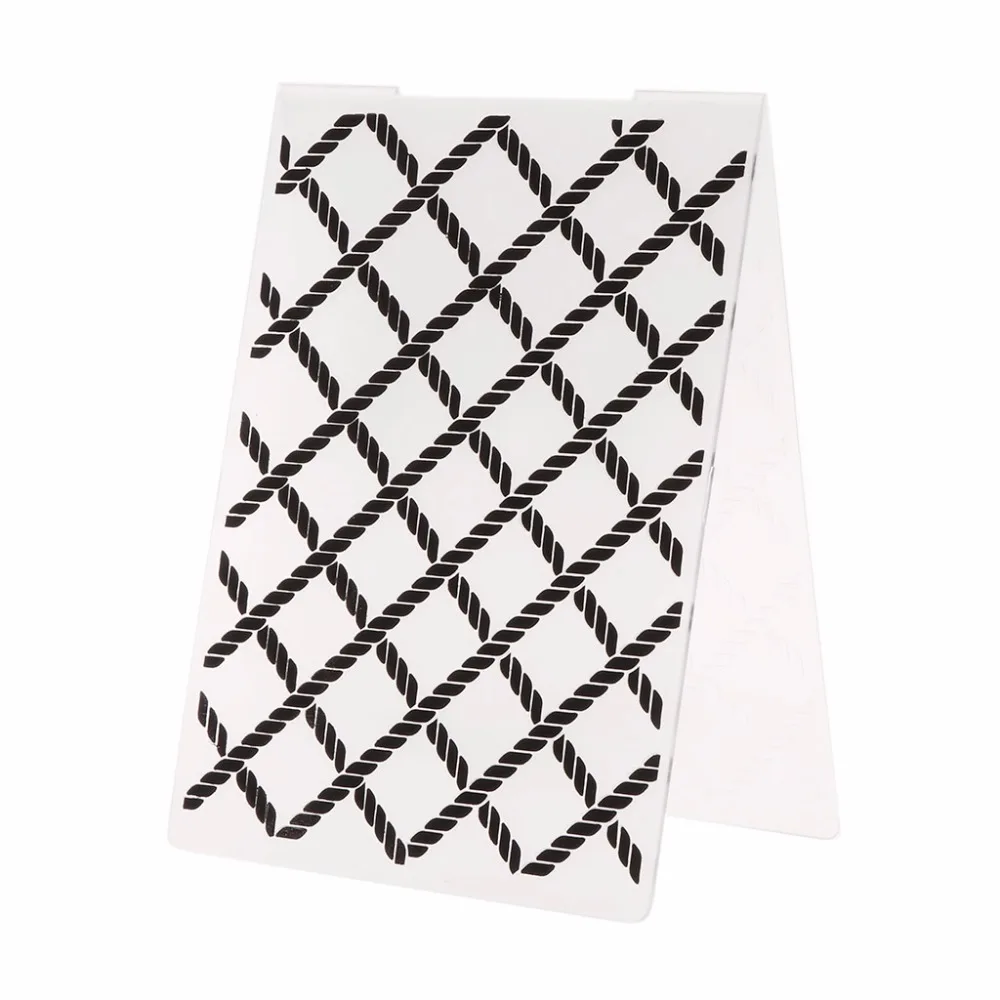 

Plastic Embossing Folder Template for DIY Scrapbook Photo Album Card Paper Craft Grid Pattern