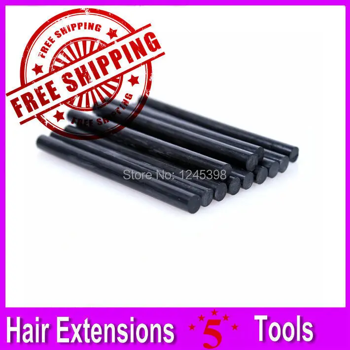 30 pcs 1.1X18cm Glue Stick / Fusion Glue / Keratin Glue Plastic Bag Simple Package DHL Free Shipping