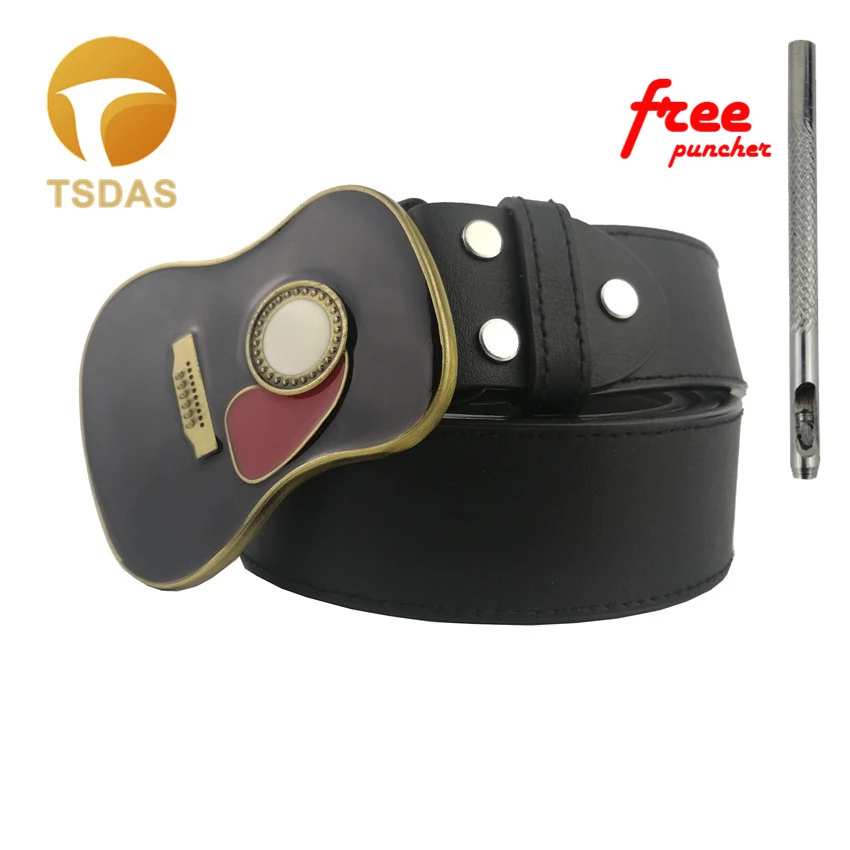 

Free Shipping Metal Music Belt Buckles Guitar Model Luxury Mens Designer Belt Buckles Christmas Gift Suit For 3.8-4cm Belt