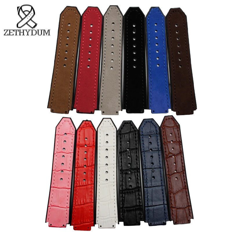 Womens leather watch strap Convex mouth 22*15mm the bottom is