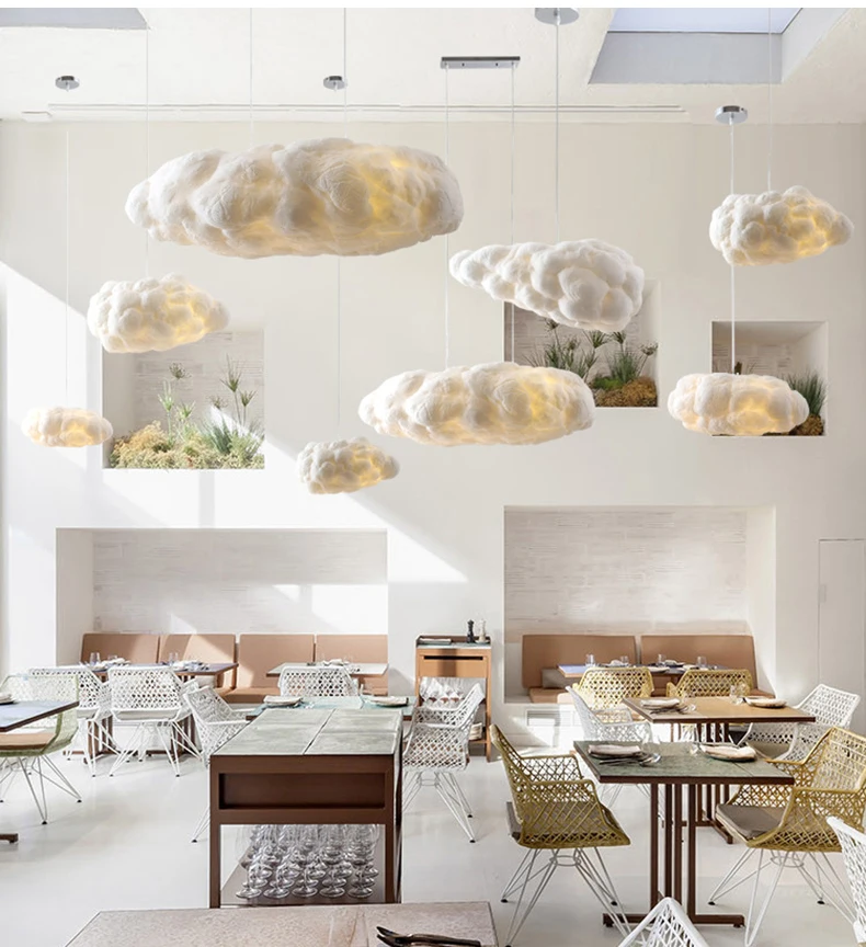 Sala de Estar Luzes de Queda Moderna Nuvem Flutuante Luzes Pendentes Lâmpada Pendente Bar Loja Decoração Luminárias Suspensas Quarto Infantil Led 13 High Quality Luzes e Iluminação