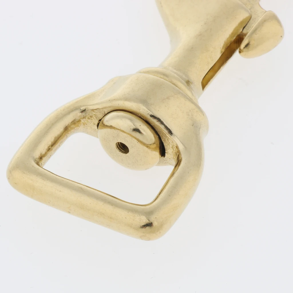 

Brass Sturdy Rotary Swivel Snap Hook Buckle Keychain Quickdraw Carabiner for Rock Climbing Camping Hiking Diving Traveling