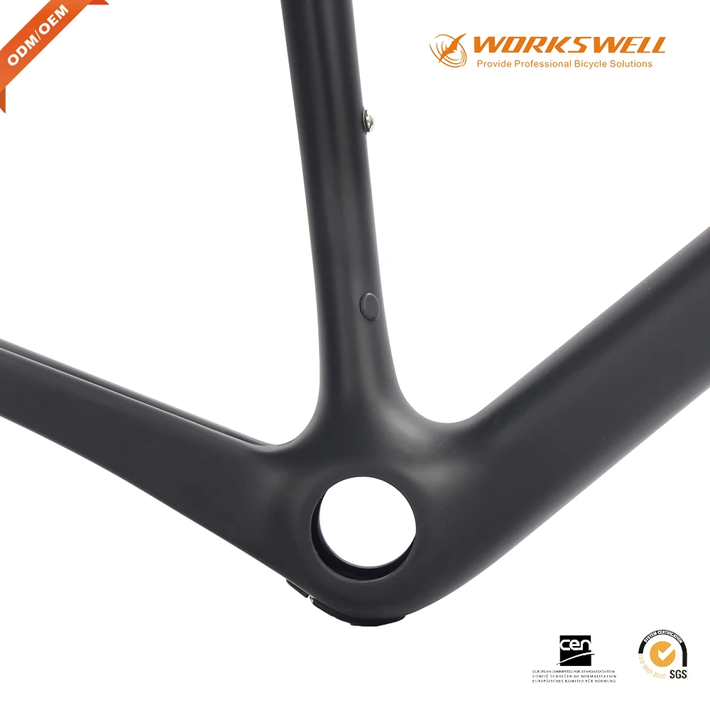 Excellent Workswell  DI2 Internal Cable Routing Carbon TT Road Bike Frame Carbon Time Trial Frame Endurance Super light frame 13