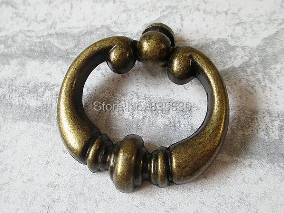 Vintage Style Dresser Drawer Pull Handles Knob Metal Drop Ring