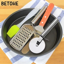 BETOHE Pratical 5 шт. набор инструментов для выпечки, сковорода для пиццы+ лопатка для пиццы+ нож для сыра+ кисть для масла+ нож для пиццы, кухонный поставщик для выпечки
