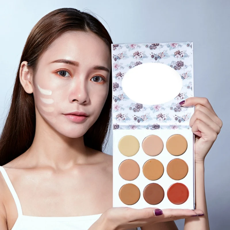 9 Colors Makeup Concealer Palette Wrinkle Cover Brighten Invisible Pore Contour Palette Face Base Makeup