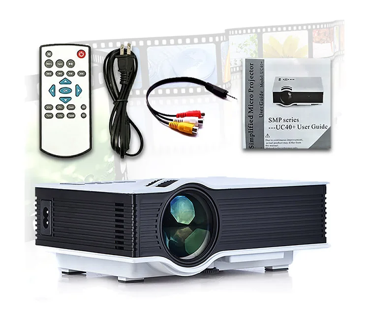 Дома и офиса UC40/UC40 + мини LED LCD Full HD 1080 P проектор 800*480 1200 люмен 34 130 дюйм(ов)