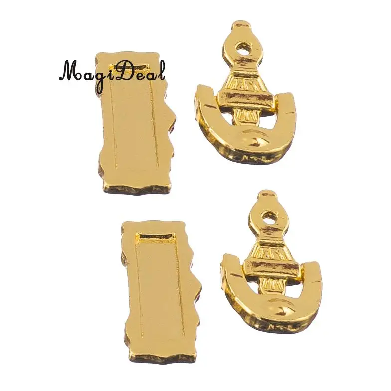 MagiDeal High Quality 1Set 1/12 Scale Dolls House Miniature Furniture Door Knocker Mail Slot Letter Box for Acce Kids Toys Gold