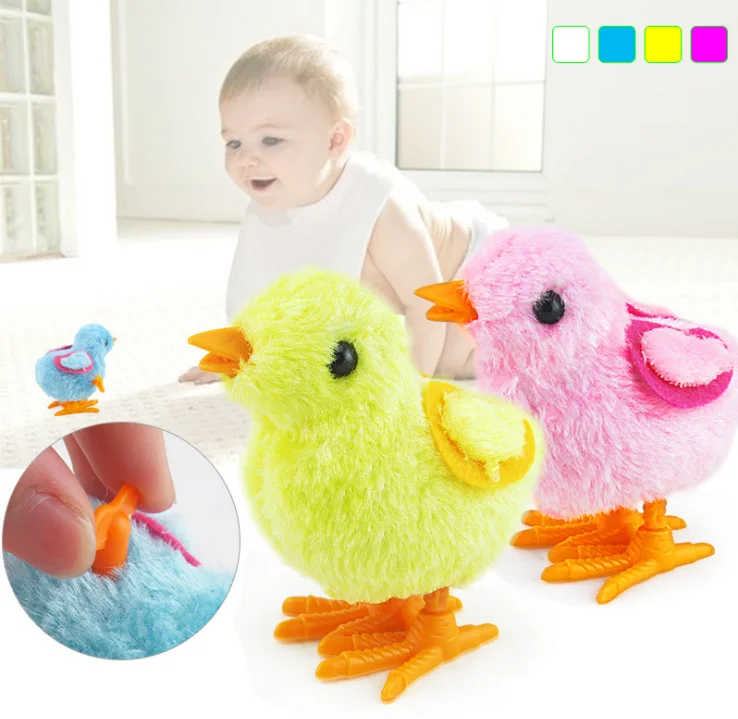 Wind up toys Plush chicken toy Emulate Plush chicken chain toy Classic