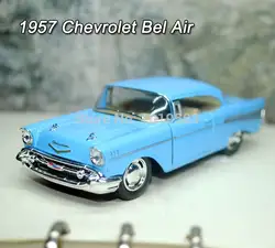 YJ масштабная модель автомобиля 1/40 игрушечные лошадки США 1957 Chevrolet Bel Air винтаж литья под давлением Металл отступить автомобиль игрушка для