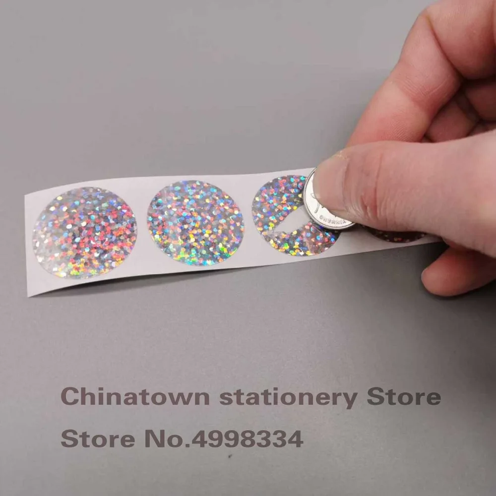 150pcs 1&quotInch Round Dot laser Scratch Off Stickers Labels Tickets Promotional Games | Канцтовары для офиса и дома