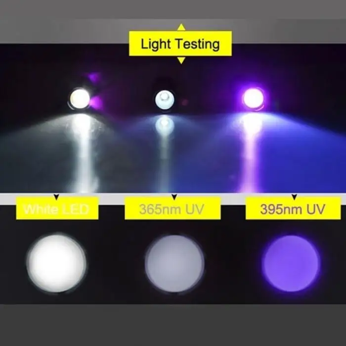 395-410nm Светодиодный УФ-вспышка светильник фонарь светильник ультрафиолетовый светильник черный светильник УФ-лампа для проверки маркеров@ 8 WWO66