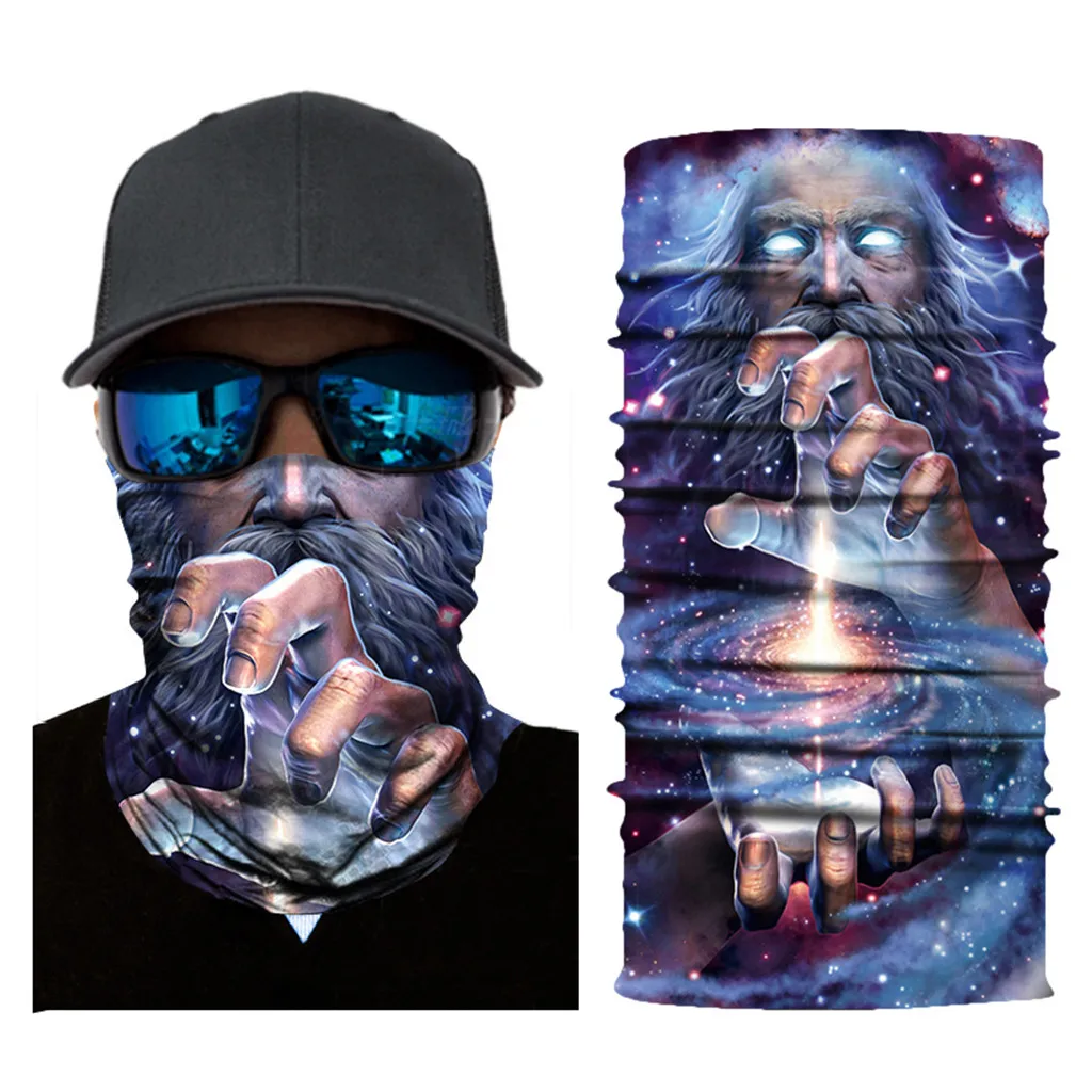3D Бесшовный шарф, полнофункциональный, ветрозащитный, для улицы, для шеи, грелка, для велоспорта, лыжные банданы, Байкерский шарф, Ветрозащитная маска для лица#0613 - Цвет: e