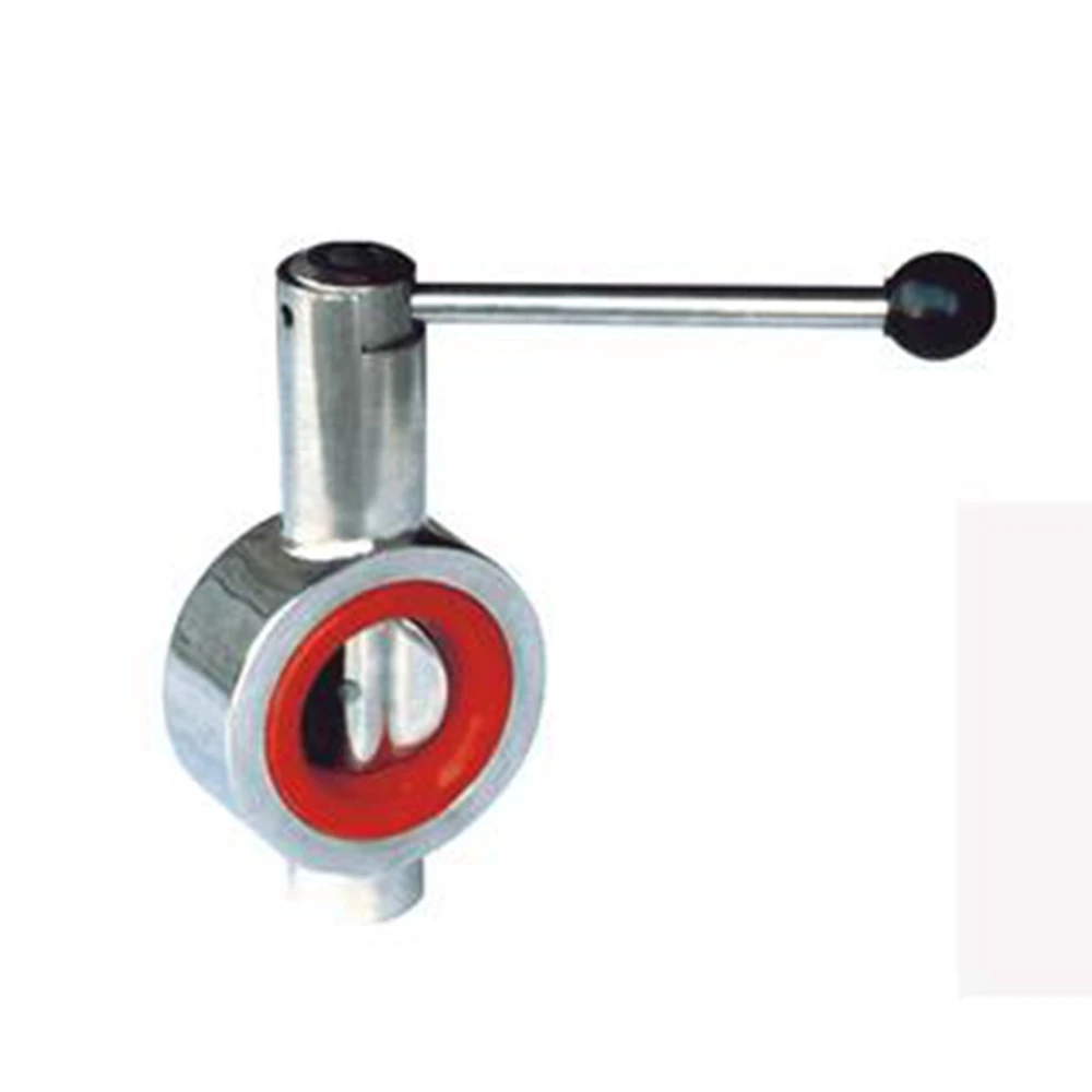 DN25-DN250 SS304 зажим тип ручной клапан-бабочка, клапан-бабочка из нержавеющей стали, санитарный клапан-бабочка