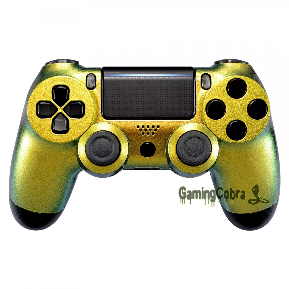 

Gold to Green Chameleon Design Shell Cover for PS4 Slim Pro Controller JDM-040 JDM-050 JDM-055 #SP4FP02