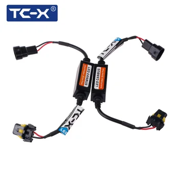 

TCX 2pc Slot 9005 HB3 9006 HB4 LED Decoder Load Resistor Warning Canceller Error Free Fog Light DRL No Flickering OBC Canceller