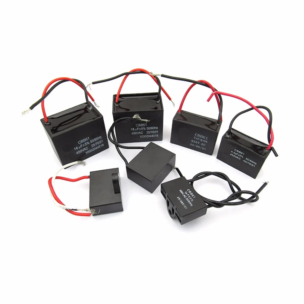 

1PC CBB61 Starting Capacitor 1/2/3/4/5/6/7UF 450V for Electric Machinery Fan Air Conditioner